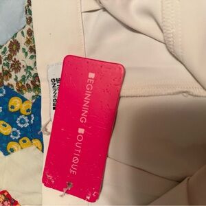 Beginning Boutique Cream Jacket with White Label